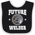 inktastic Welding Future Welder Fabricator Baby Bib Black and White 3375e